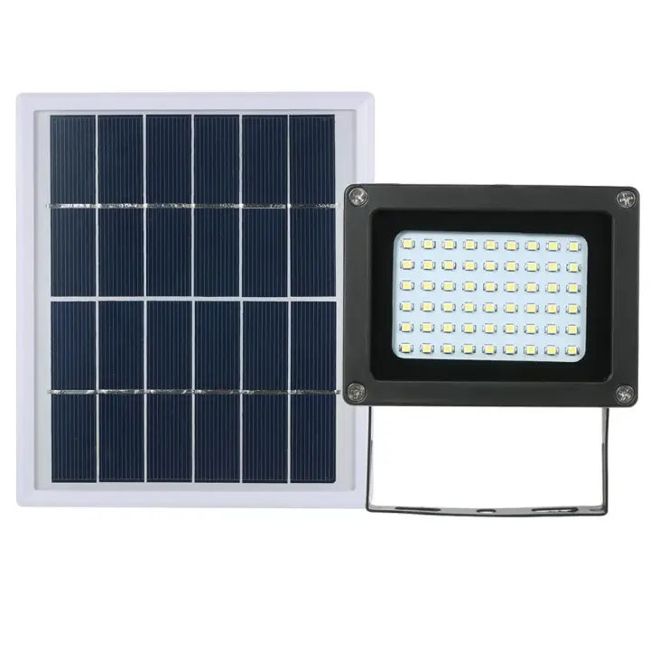 Solar Powered Floodlight 54 Led Lights Ip65 Waterproof Outdoor Security For Home Garden Lawn