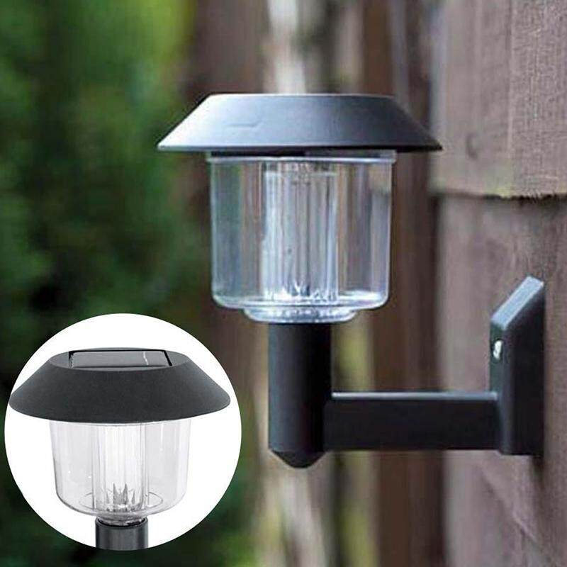 Solar Powered Wall Light Auto Sensor Fence Led Garden Yard Fence Lamp Outdoor - intl