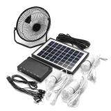 Solar small system with fan LED light6W solar panel outdoor