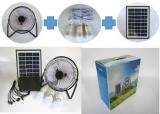 Solar small system with fan LED light6W solar panel outdoor