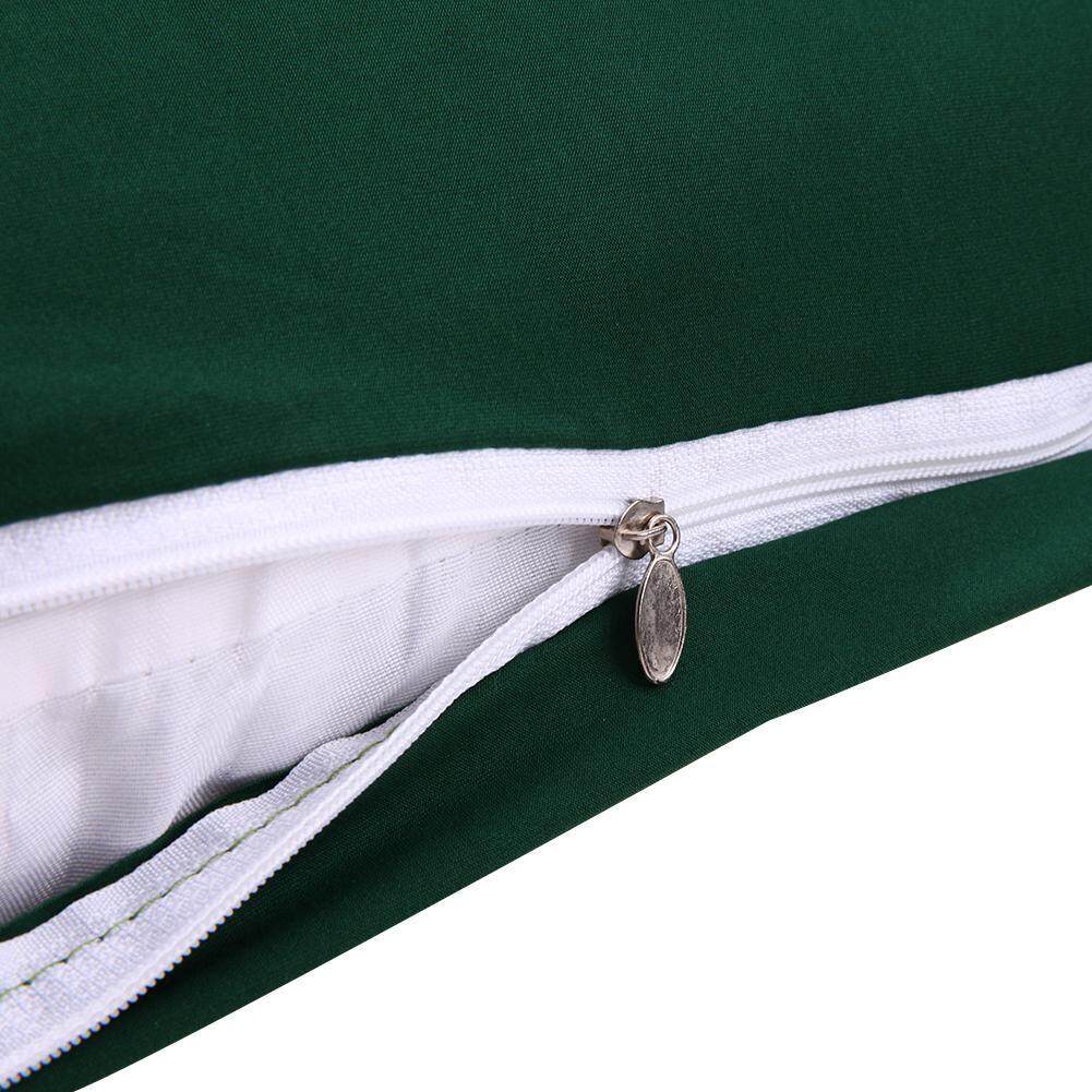 Newlifestyle Solid Color Elastic Zipper Cushion Cover Fabric Pillow Case Sofa Cushion(Deep green) - intl(Deep green)