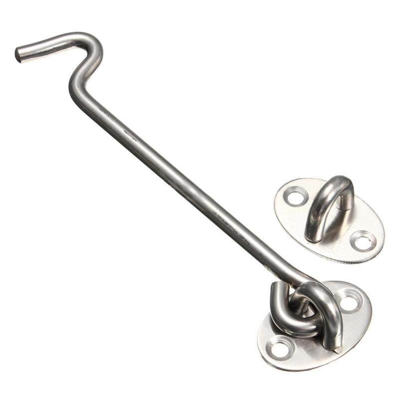 Stainless Steel Cabin Hook And Eye Latch Lock Shed Gate Door Catch Silent Holder Size:6inch