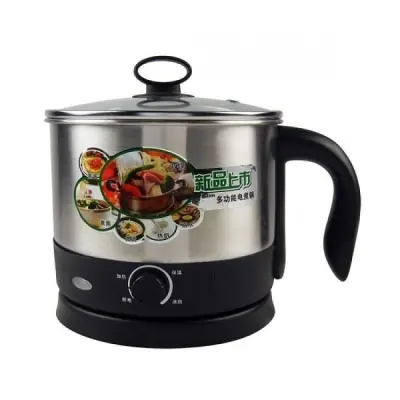 Stainless Steel Multifunctional Electric Cooking Pot With Separable Base 1.6L (Silver)
