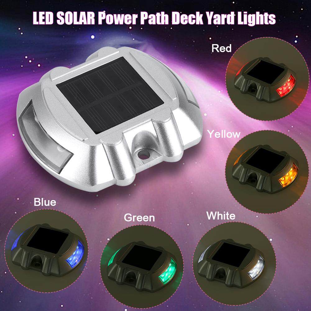 epayst Stainless Steel Solar Power Waterproof 6 LED Outdoor Road Driveway Outdoor Lighting White