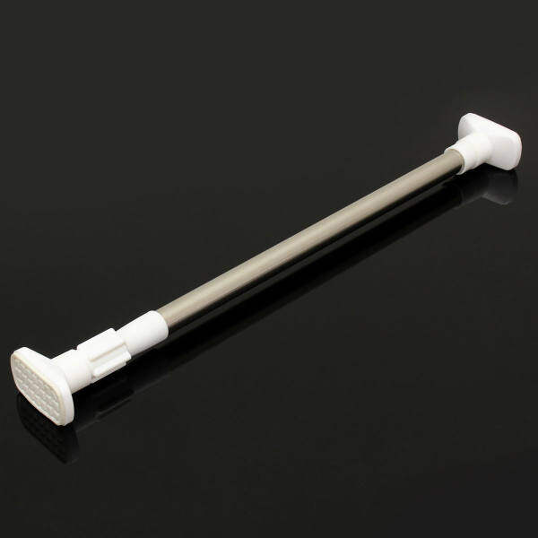 Stainless Steel Straight Telescoplc extendable Shower Net Curtain Pole Rod Rail 50-80cm - intl