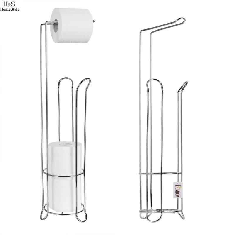 Stainless Steel Toilet Paper Roll Stand Holder Bathroom Storage Rack Tissue Organizer Toilet Accessories #202