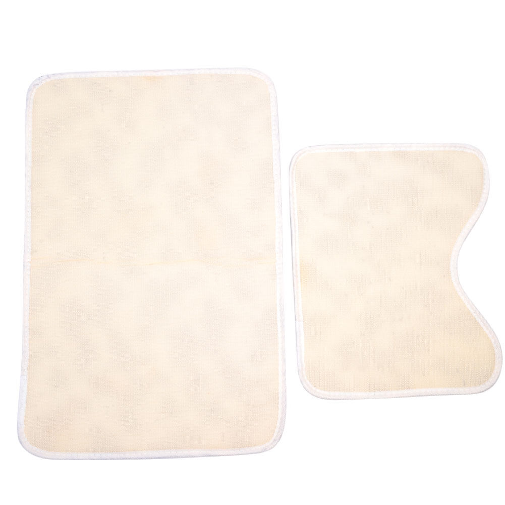 Stone Bath Pedestal Non Slip Bedroom Room Comfy Carpet Mat 2 Pieces Washable - intl