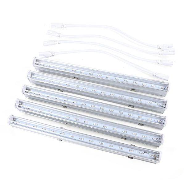 T5 5pcs 25W 11.25 inch Strip Tube Plant LED Grow Light for Aquarium Greenhouse Hydroponics Indoor Vegetable Flower Seeding(EU PLUG)