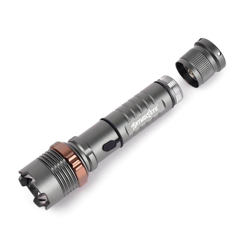 Tactical Flashlight 5000LM XM-L T6 LED Zoomable Torch Lamp+Battery+Charger