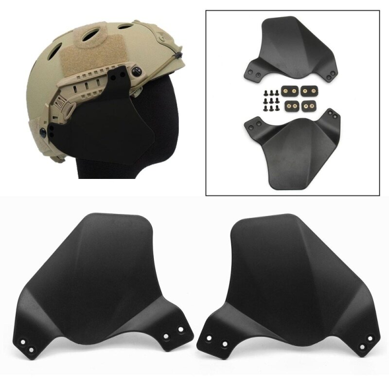 Tactical Rubber Side Cover Rail Ear Protector For Emerson Mich Fast Helmet