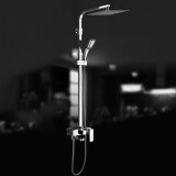 The Best Quality  Bathroom Shower Set Brass Chrome Wall Mounted Shower high pressure shower set D style(silver)