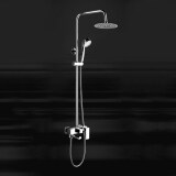 The Best Quality  Bathroom Shower Set Brass Chrome Wall Mounted Shower high pressure shower set B style(silver)