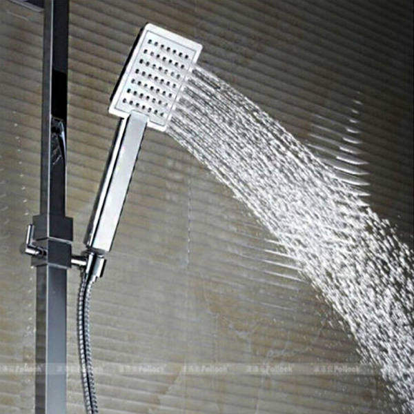 The High Quality 10 inch ultra thin shower chrome brass faucet set bathtub high quality shower(silver)