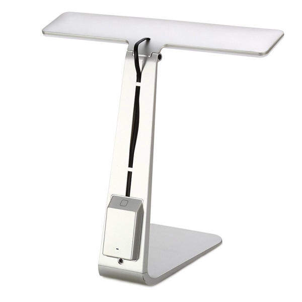 The High Quality 3 Modes Fashion Ultra-Thin LED Charging Desk Lamp Smart Touch Eyes Protective Folding Night Light Built in Battery Desk Lamp Soft Night Light for Bedroom(silver) - intl