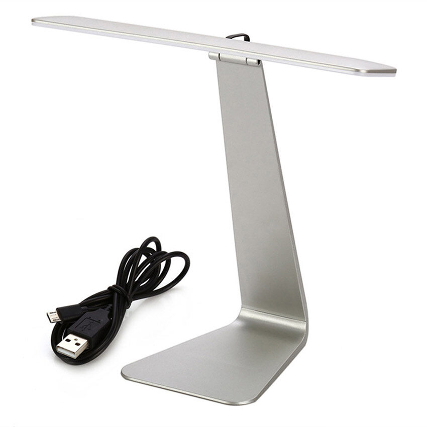 The High Quality 3 Modes Fashion Ultra-Thin LED Charging Desk Lamp Smart Touch Eyes Protective Folding Night Light Built in Battery Desk Lamp Soft Night Light for Bedroom(silver) - intl