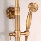 The High Quality  Bathroom Retro Shower Set Faucet Antique Brass style dual handles wall mounted(yellow)