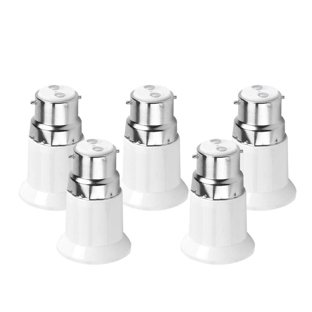 TMISHION 5pcs B22 Male to E27 Female Socket Base Bulb Adapter Converter Lamp Holders - intl