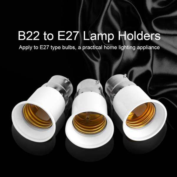 TMISHION 5pcs B22 Male to E27 Female Socket Base Bulb Adapter Converter Lamp Holders - intl