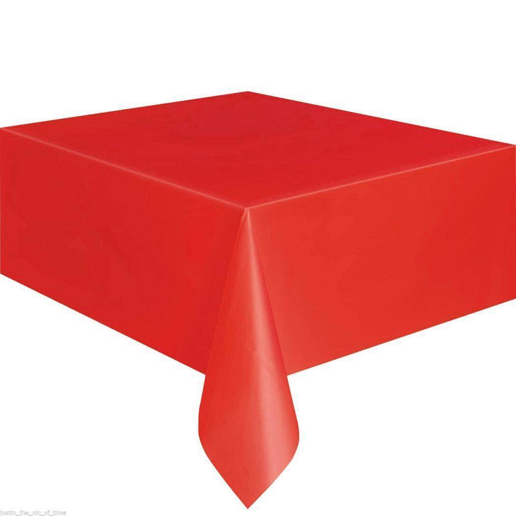 Top Sale Top Sale Sunwonder Plastic Table Cover Table Cloth Cover Party Catering Events Tableware(Red)