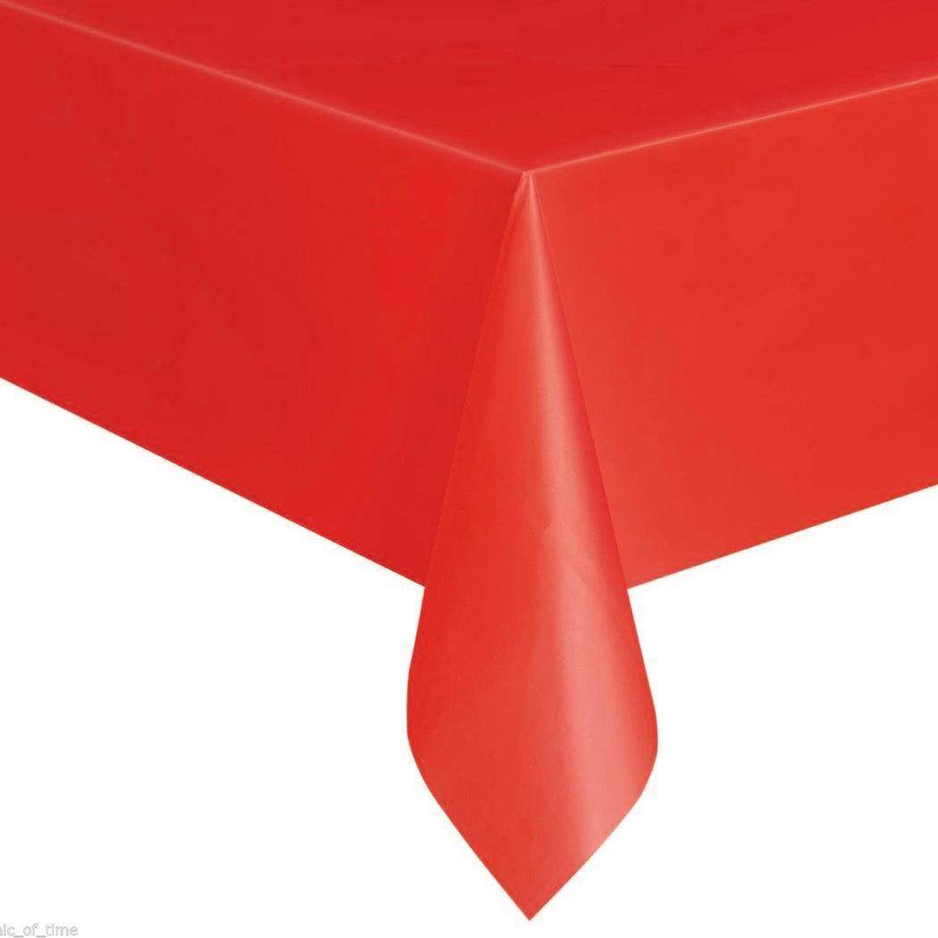 Top Sale Top Sale Sunwonder Plastic Table Cover Table Cloth Cover Party Catering Events Tableware(Red)