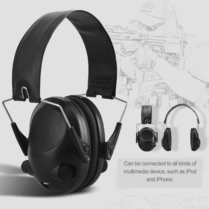 Top TAC 6s Anti-Noise Tactical Shooting Headset Sport Hunting Earmuff Headphone