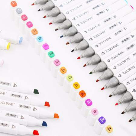 Touchfive ชุดปากกามาร์กเกอร์ 2 หัว（30A）30/40/60/80/168 สี