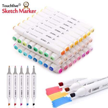 Touchfive ชุดปากกามาร์กเกอร์ 2 หัว（30A）30/40/60/80/168 สี