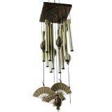 Traditional Lucky Handmade Wind Chimes Copper Bronze Bells Wind-chime Home Hanging Ornament Garden Window Yard Home Decor Gift (Tubes Fanned)