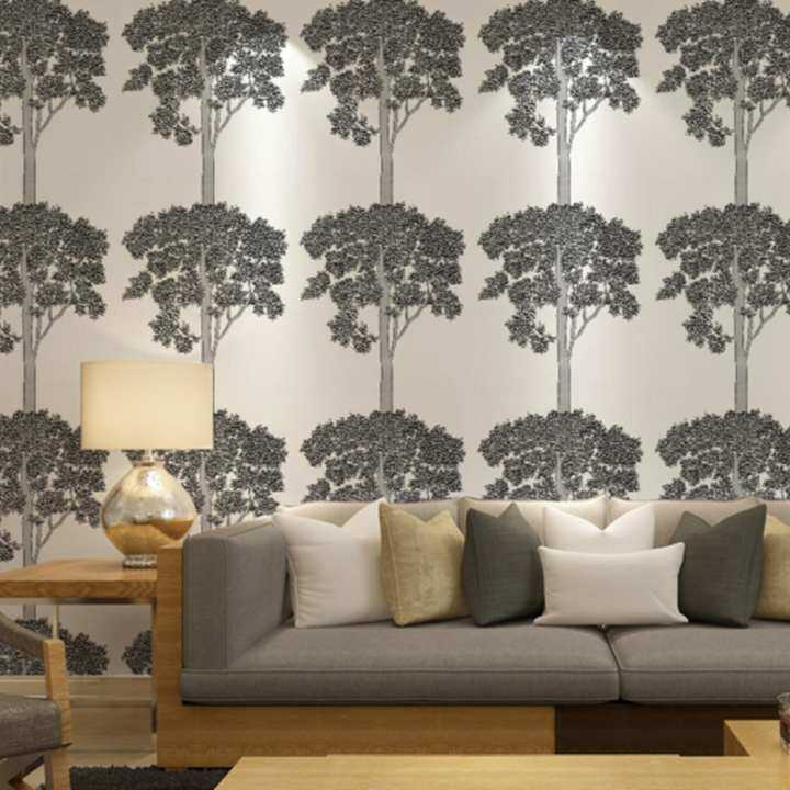 Trees/Leaves Wallpaper Contemporary Wall Covering , Non-woven Paper Modern Minimalist