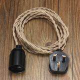 Twisted-Fabric-Flex-Cable-Plug-Pendant-Lamp-Light-Set-E27-Vintage-Bulb