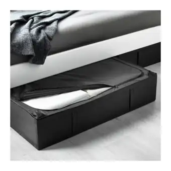 Under Bed Bedroom Wardrobe Storage Box Black 93x55x19 Cm