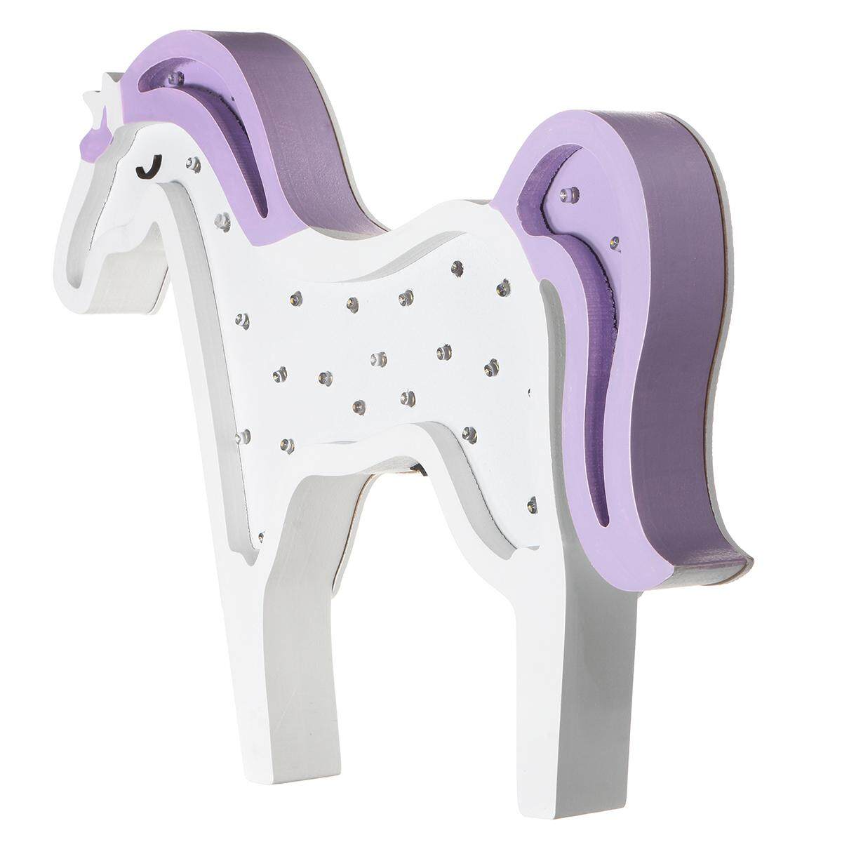 Unicorn 3D LED Table Lamp Night Light Kids Easter Valentine's Day Party Gifts Purple - intl