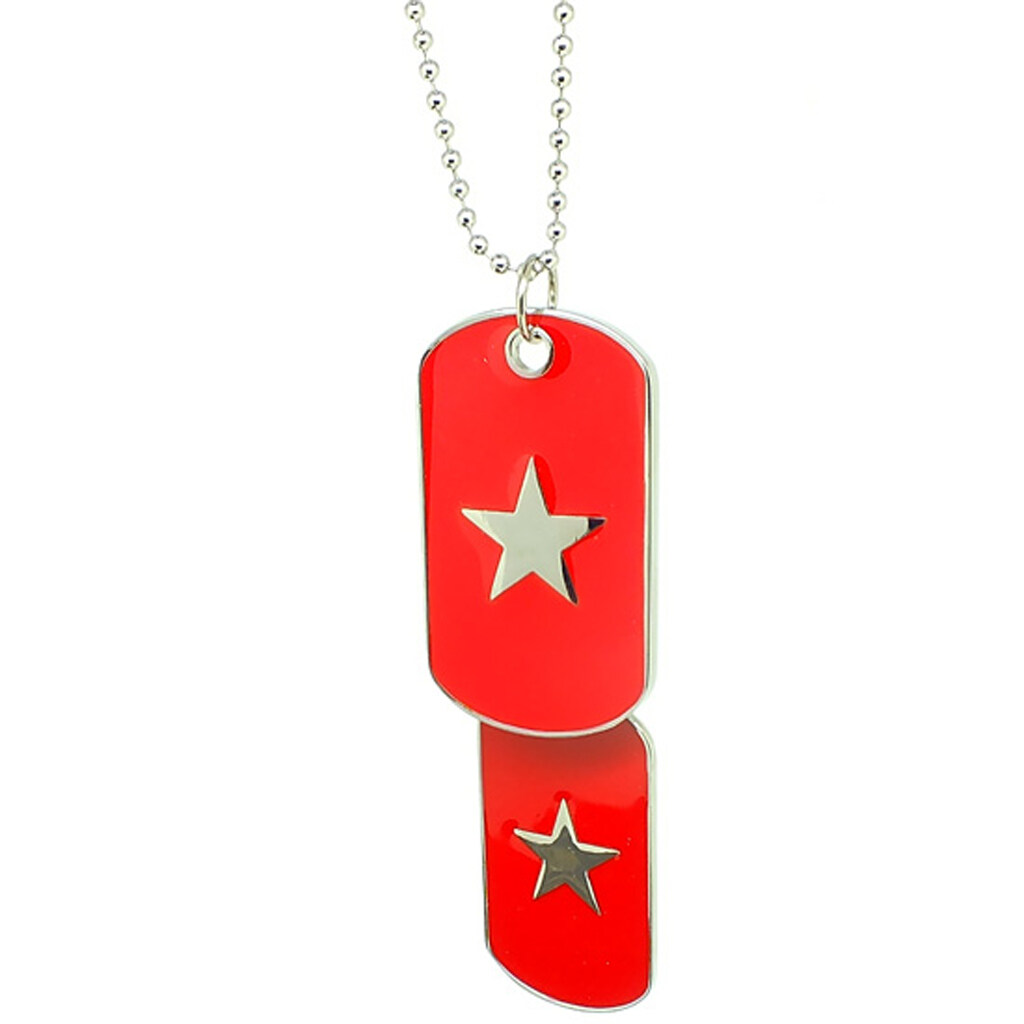 Bang Unisex Tentara ID Double Anjing Kalung Liontin Dengan Baja Tahan Karat Rantai Intl