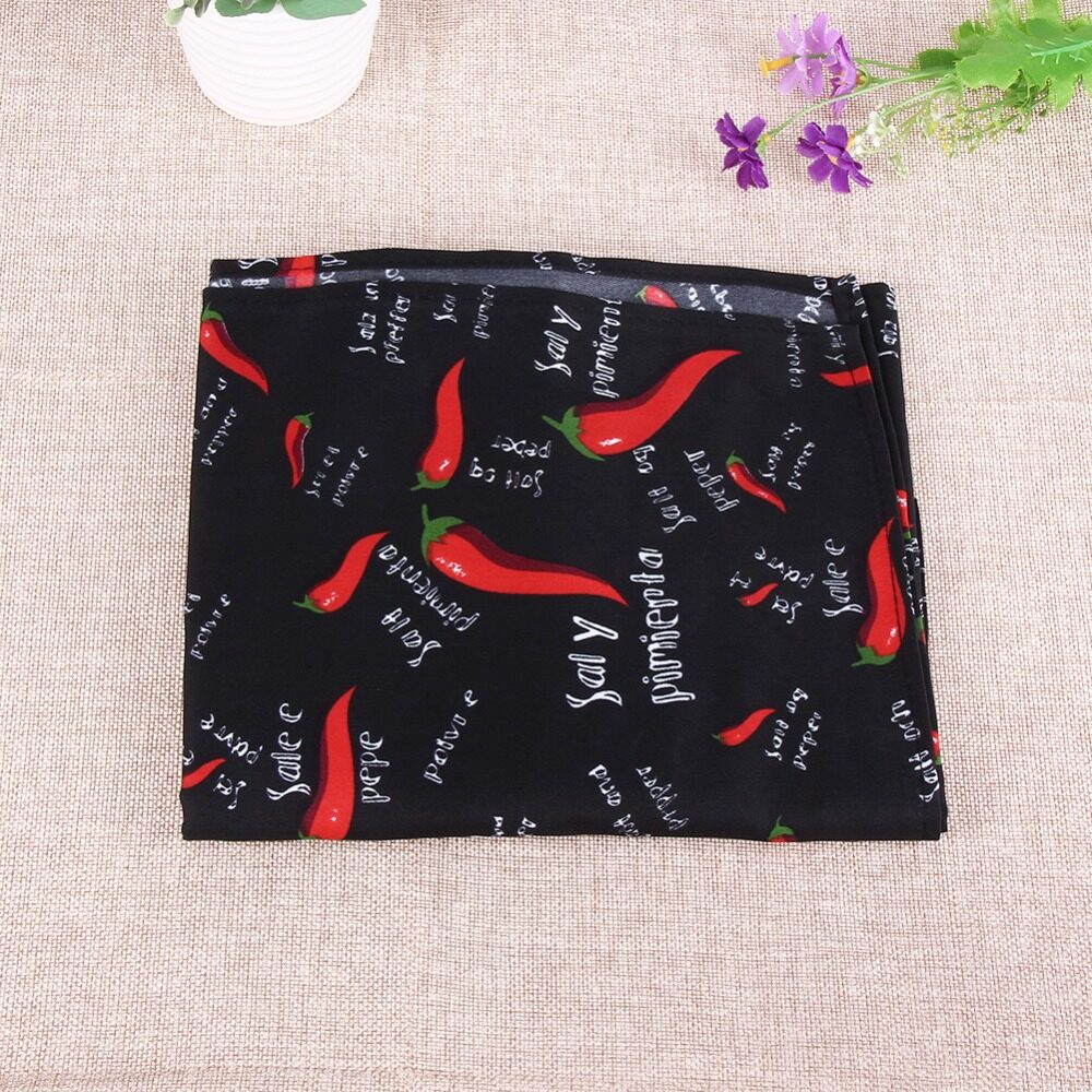 Universal Unisex Adjustable 67 * 63 cm Stripe Half Apron With 2 Pockets Chef Waiter Kitchen Cook for Men Women,Black - intl