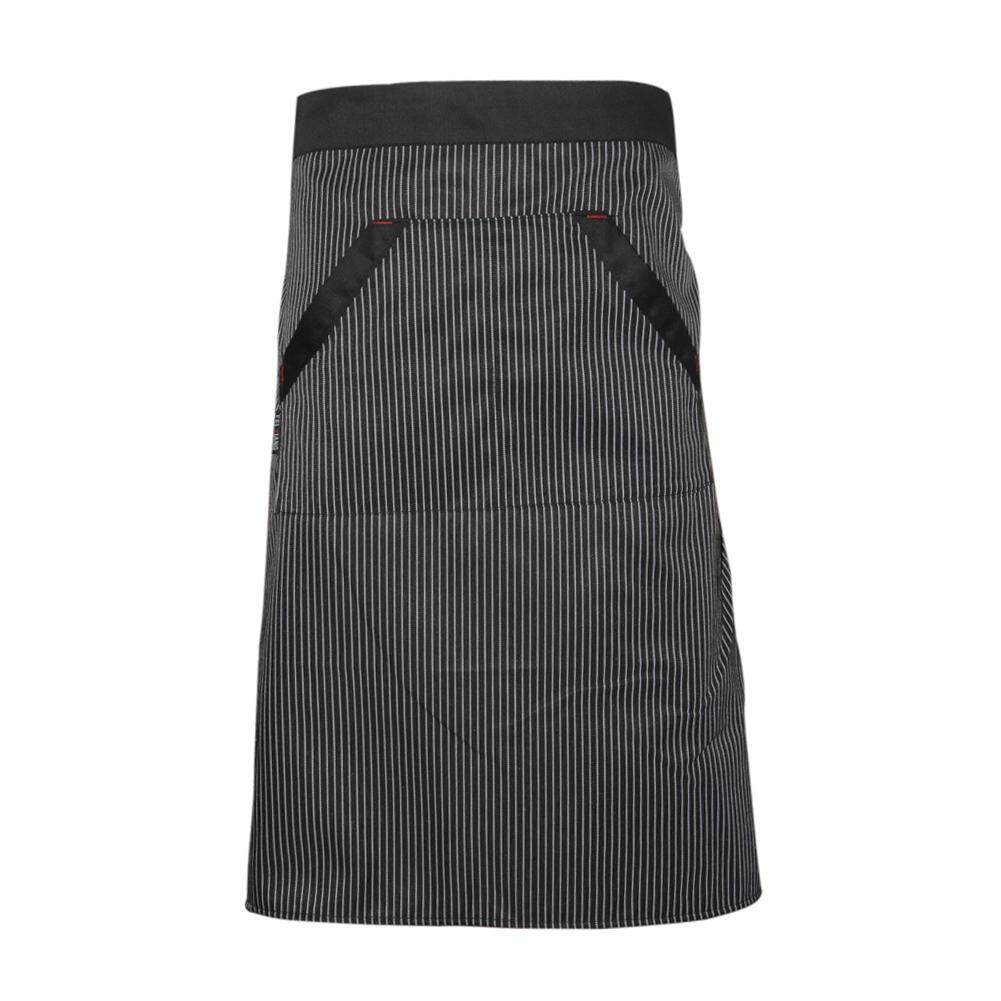 Newlifestyle Universal Unisex Stripe Bib Apron with Pocket (Coffee) - intl(Black)