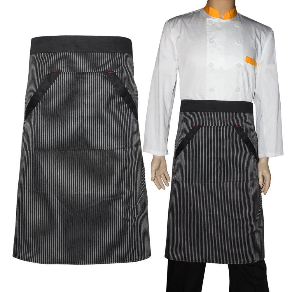 Newlifestyle Universal Unisex Stripe Bib Apron with Pocket (Coffee) - intl(Black)