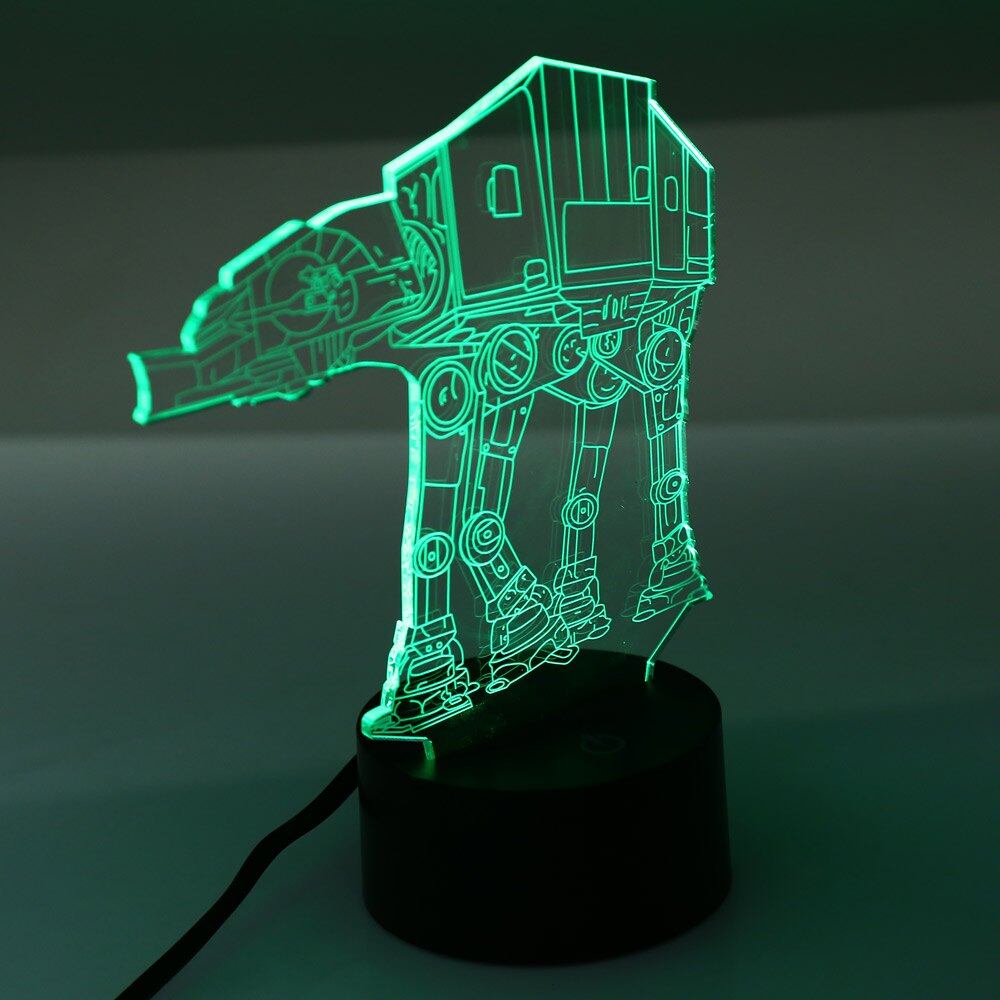 USB 3D Optical Illusion Millennium Imperial Walker AT-AT Lamp Mood Light - intl