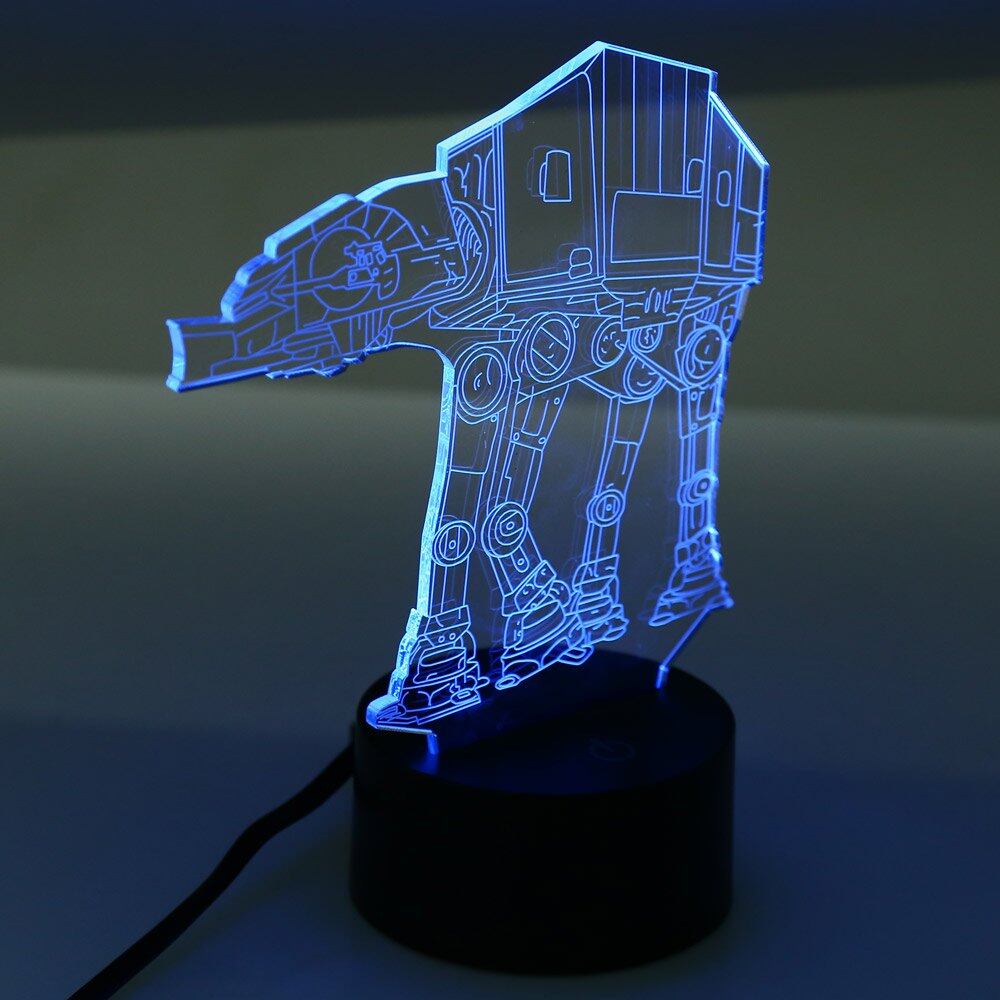 USB 3D Optical Illusion Millennium Imperial Walker AT-AT Lamp Mood Light - intl