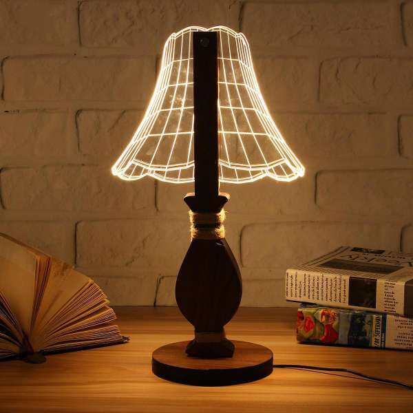 USB Christmas 3D Owl LED Desk Table Lamp Adjustable Night Light Home Decor Xmas Gift #Table Lamp002 - intl