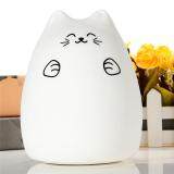 USB LED Clap Night Light Silicone Soft Lamp Nursery Breathing + 24 Key Remote Lucky Cat