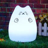 USB LED Clap Night Light Silicone Soft Lamp Nursery Breathing + 24 Key Remote Lucky Cat