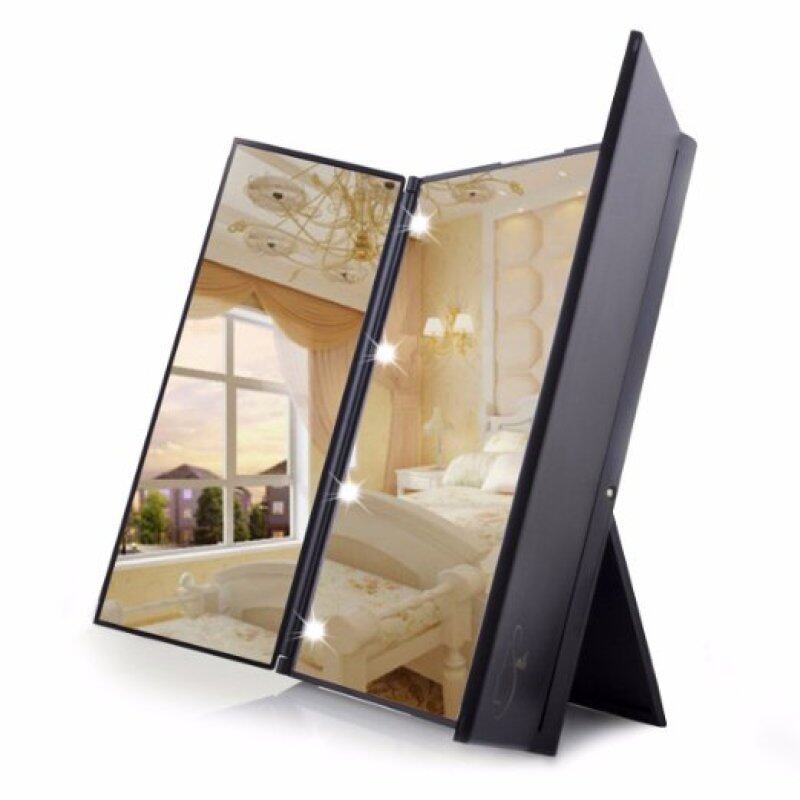 Vanity Gấp Du Lịch Chiếu Sáng Tạo Đầm Gương Để Bàn W/8 Đèn LED