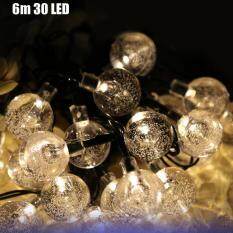 VCT - SIC055 Christmas Tree Decors 6m 30 LED Solar String Light Bubble Shape Lamp Xmas Tree Ornament
