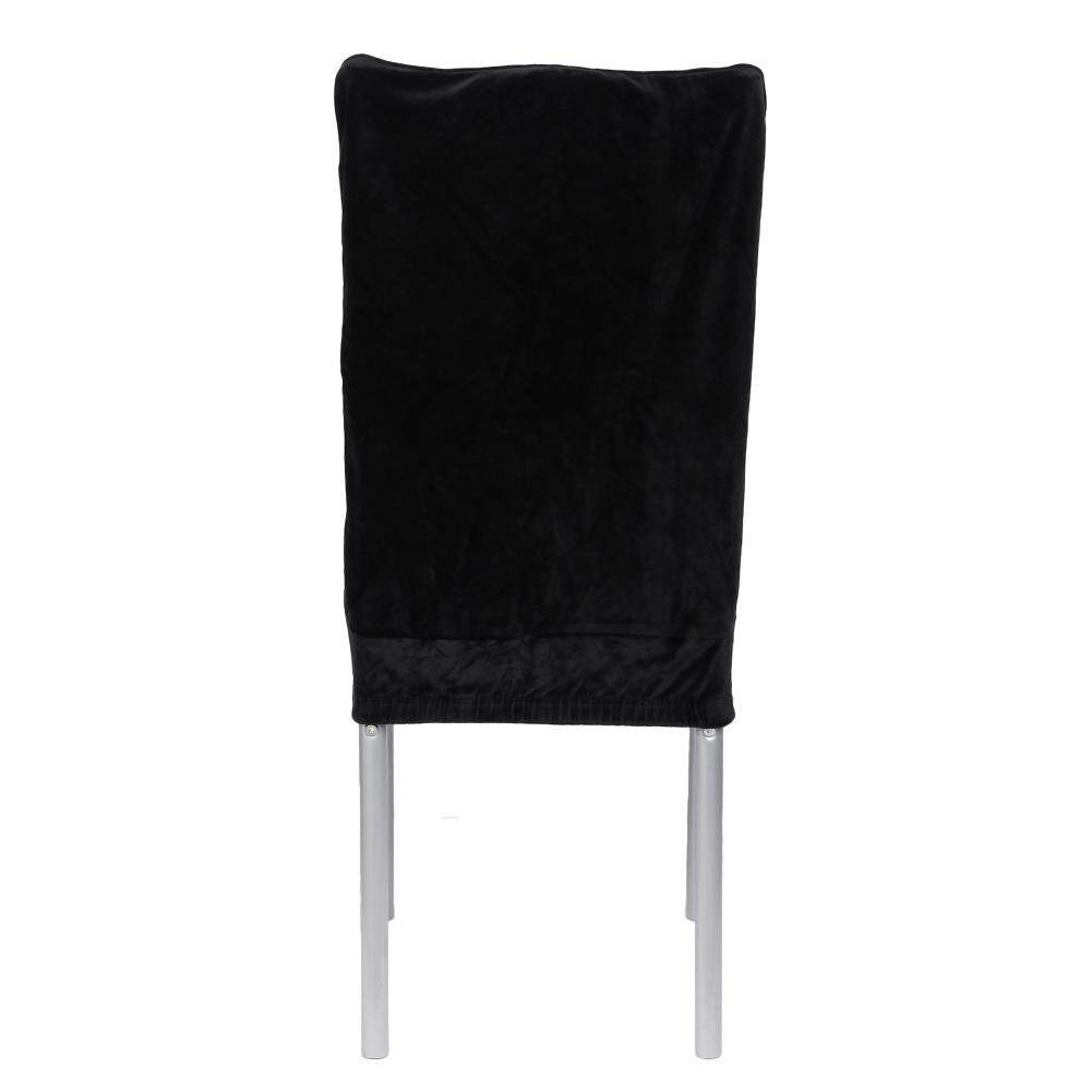 Newlifestyle Villus Conjoined Elastic Chair Cover (Black) - intl(Black)