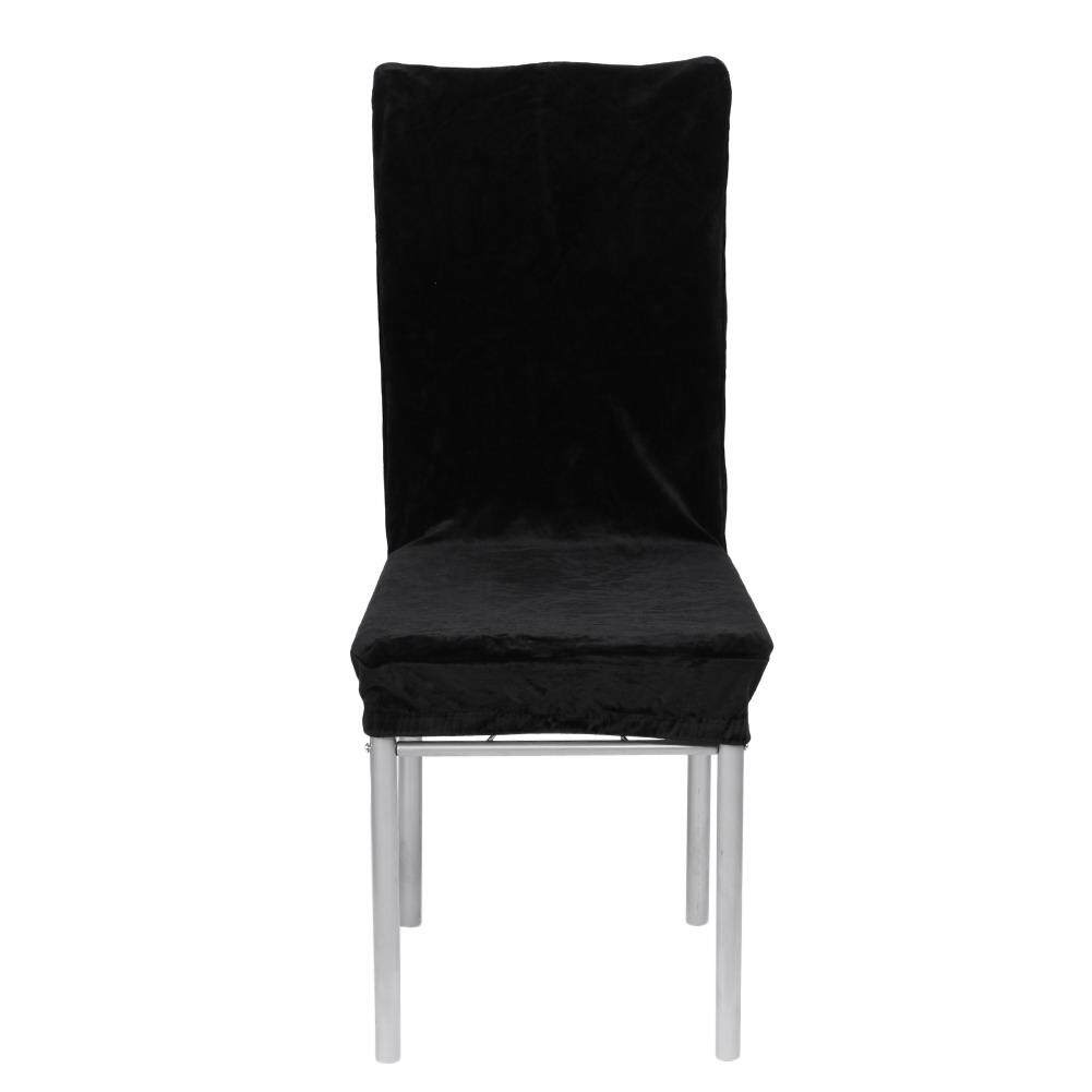 Newlifestyle Villus Conjoined Elastic Chair Cover (Black) - intl(Black)