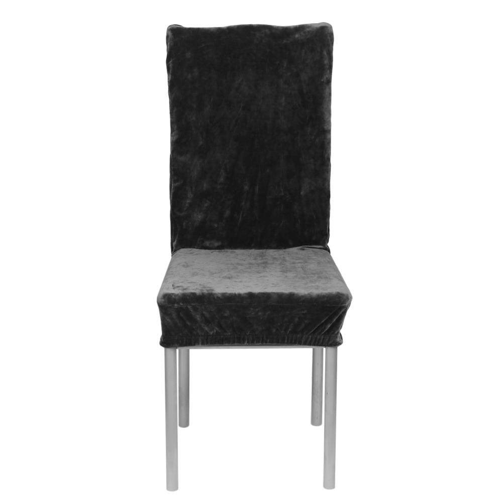 Newlifestyle Villus Conjoined Elastic Chair Cover (Gray) - intl(Black)