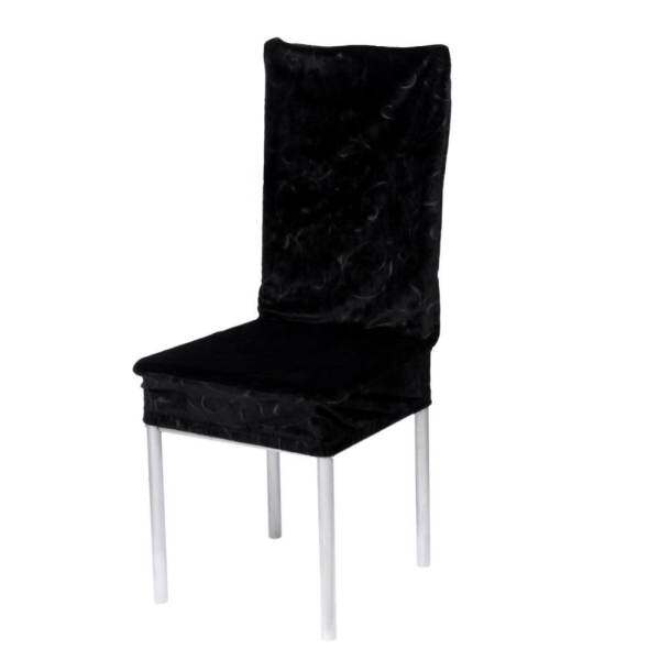 Newlifestyle Villus Conjoined Elastic Embossing Chair Cover (Black) - intl(Black)