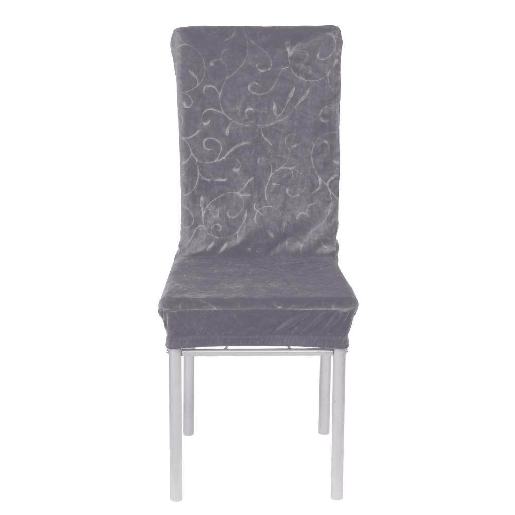 Newlifestyle Villus Conjoined Elastic Embossing Chair Cover (Gray) - intl(Black)