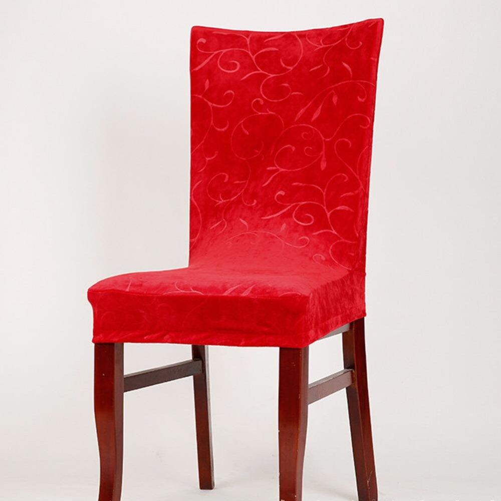 Newlifestyle Villus Conjoined Elastic Embossing Chair Cover (Red) - intl(Black)