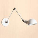 Vintage Industrial Adjustable Swing Arm Light Sconce Wall Lamp Light Fixture E27 White